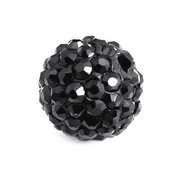 Rhinstensperle af ler. Grade A. 8 mm. Jet sort
